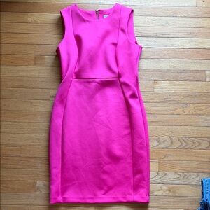 Calvin Klein Vibrant Pink Midi Dress